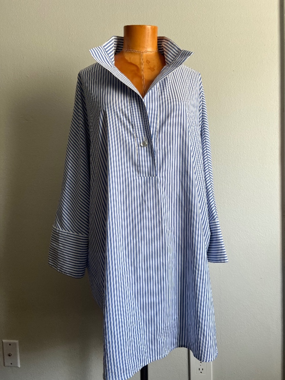 Tuckernuck Striped Oversized Poplin Shirt Dress โ Blue/White โ XXL